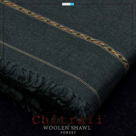 Chitrali Woolen Shawl Dark Grey